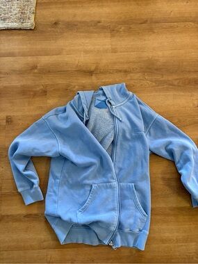 Forever 21 Light Blue Pantone Collaboration Zip-Up Hoodie